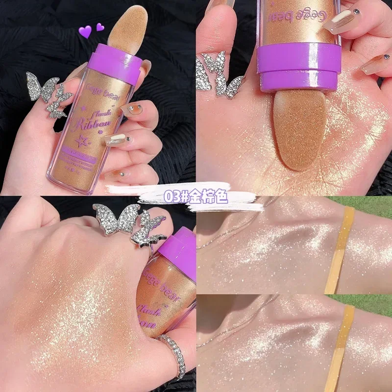 Shimmer Fairy Powder Highlighter Powder White Loose Highlighter Face Body Glitter Wand Makeup Bronzer Illuminator polvo de hada