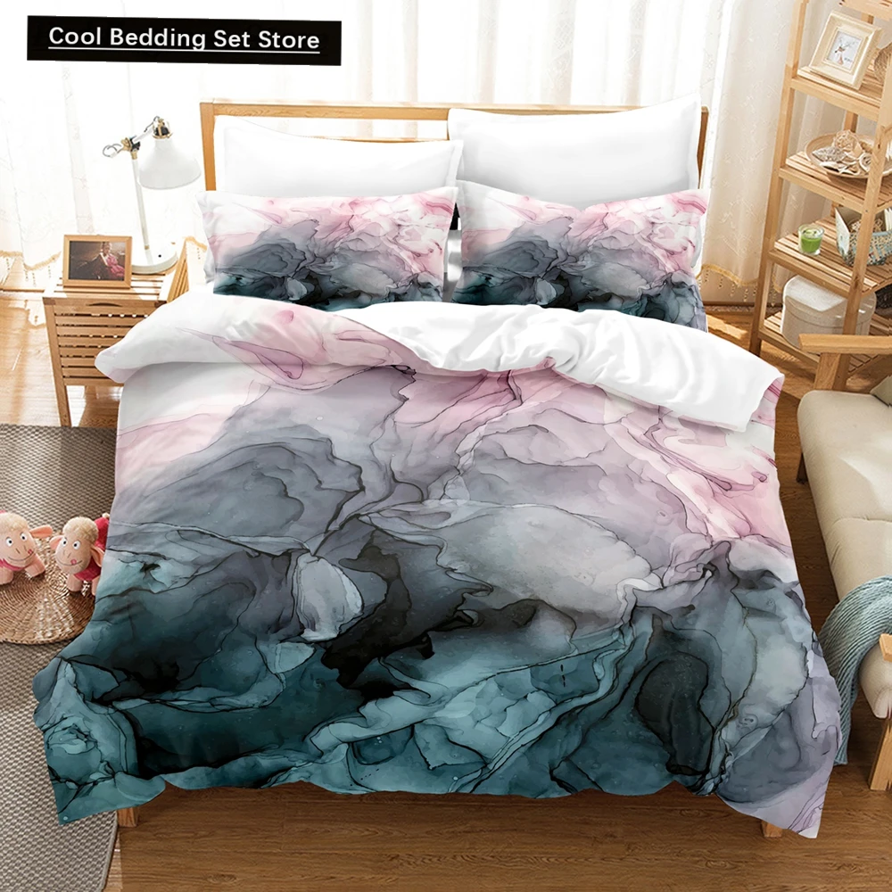 

Luxury 3D Black Marble Bedding Sets Simplicity Gilding Bed Linen Women Girls Single Double Twin Queen King Size Duvet Cover Sets