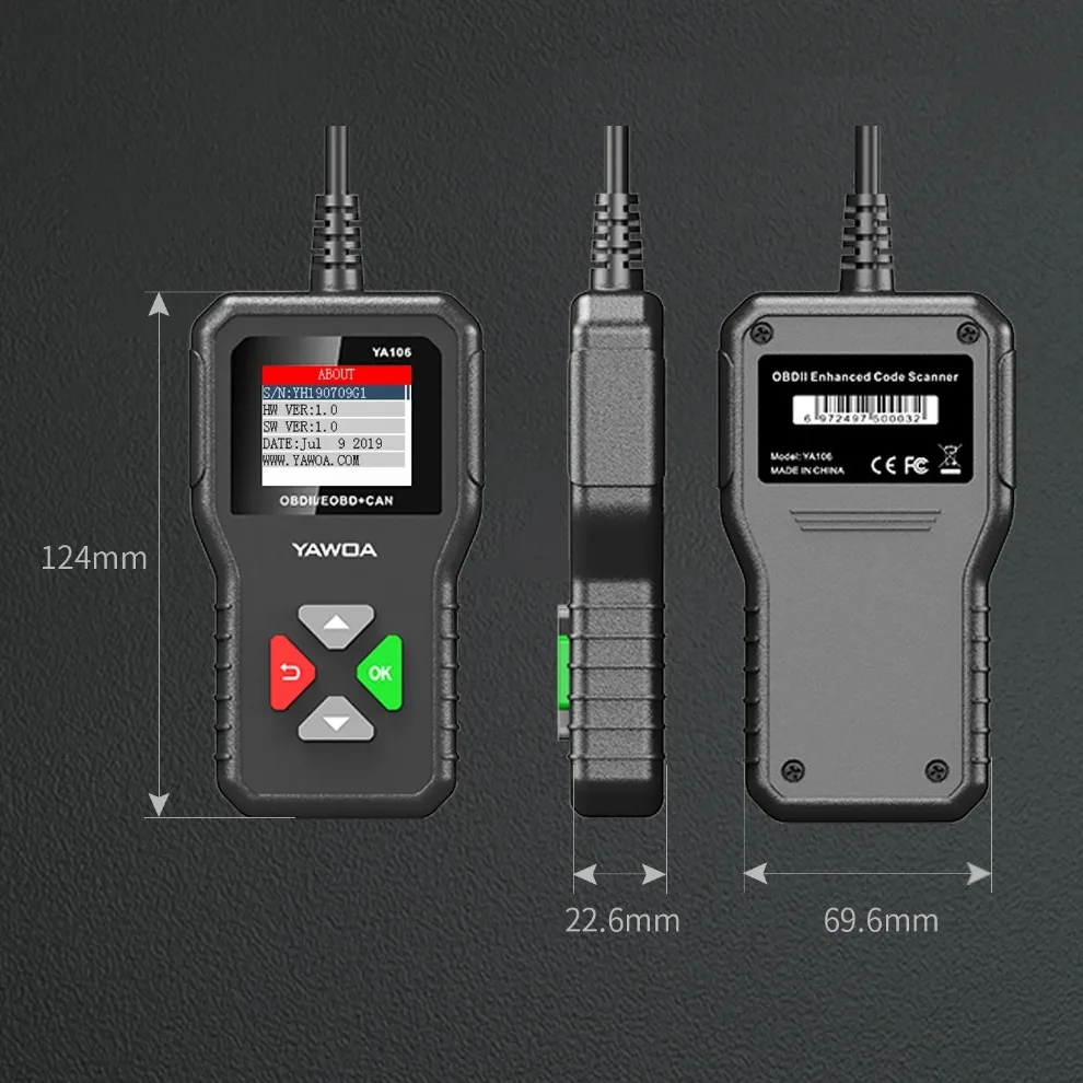 Car fault diagnostic instrument OBD YA106 Code Reader TFT true color display   tools
