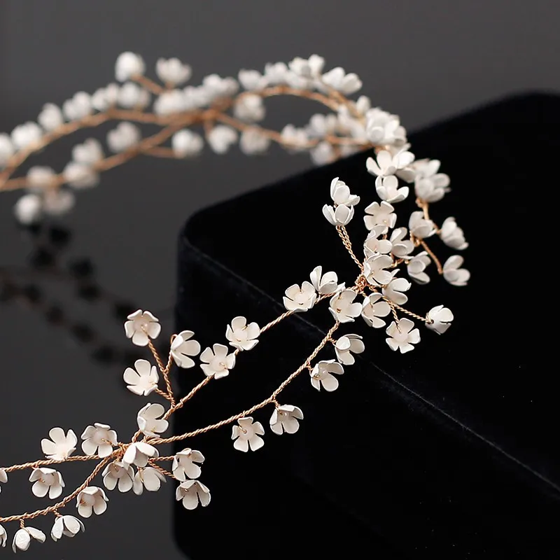 Diadema nupcial Floral pequeña para mujer, vid para el cabello, Color dorado y plateado, accesorios de Tiara para boda y graduación