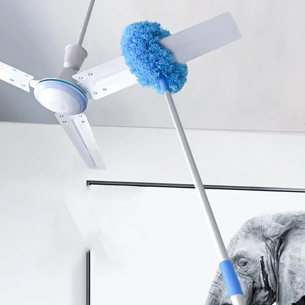 

Ceiling Fan Duster Extendable Detachable Pole Long Fiber Duster Lightweight Spiderweb Remover for High Ceiling Cleaning