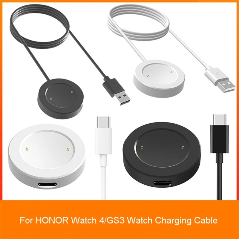 Compatible For HONOR Watch 4/GS3 Magnetic Charger Power Adapter USB Charging Cable Dock Bracket Rack Smartwatch Holder Station