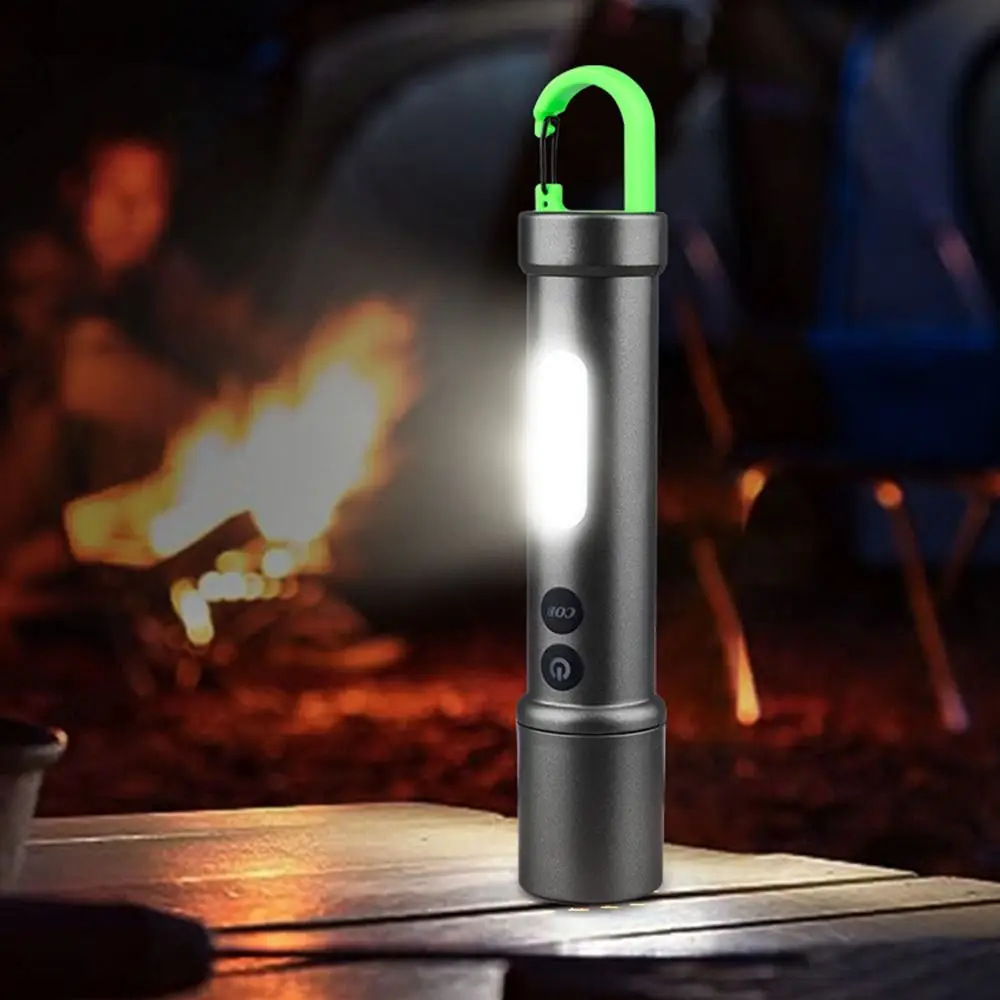 With Side Lamp Strong Light Flashlight Rechargeable Waterproof Outdoor Small Flashlight Convenient Multifunctional Camping Lamp
