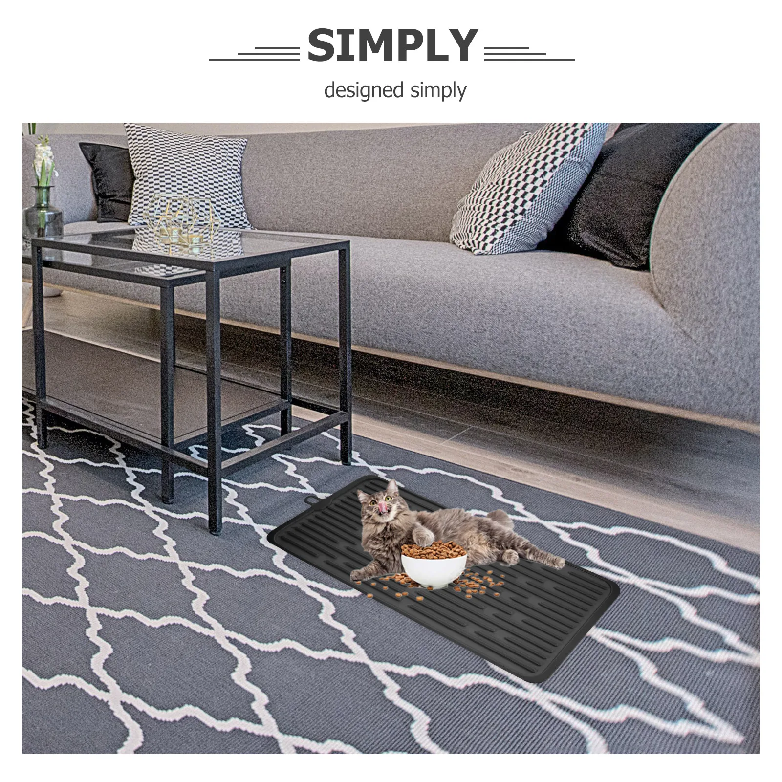 

Waterproof Placemat Foldable Silicone Feeding Non Food Pad for Dogs Cats Indoor Supply Dog Food Pet Bowl Tray Dog