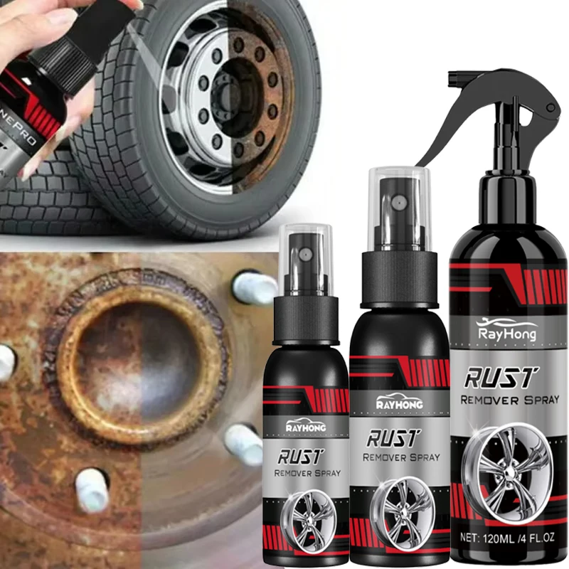 Universal Rust Remover Revitalizing Spray for Car Wheels Metal Surfaces Strong Decontamination Smooth Reliable 30/100/120ml ﻿