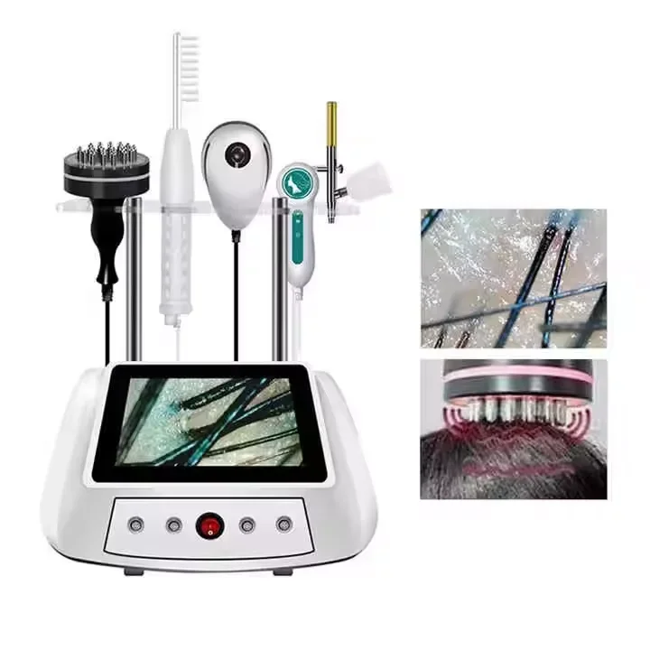 Frequency 5 IN 1 Diode Laser Hair Growth Machine for Hair Scalp Analysis and Treatment Reduce Folliculitis