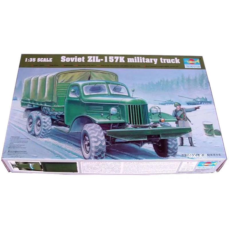 Trumpeter 01003 1/35 Soviet ZIL-157K ZIL157K 6x6 Military Truck Car Children Gift Toy Plastic Assembly Building Model Kit