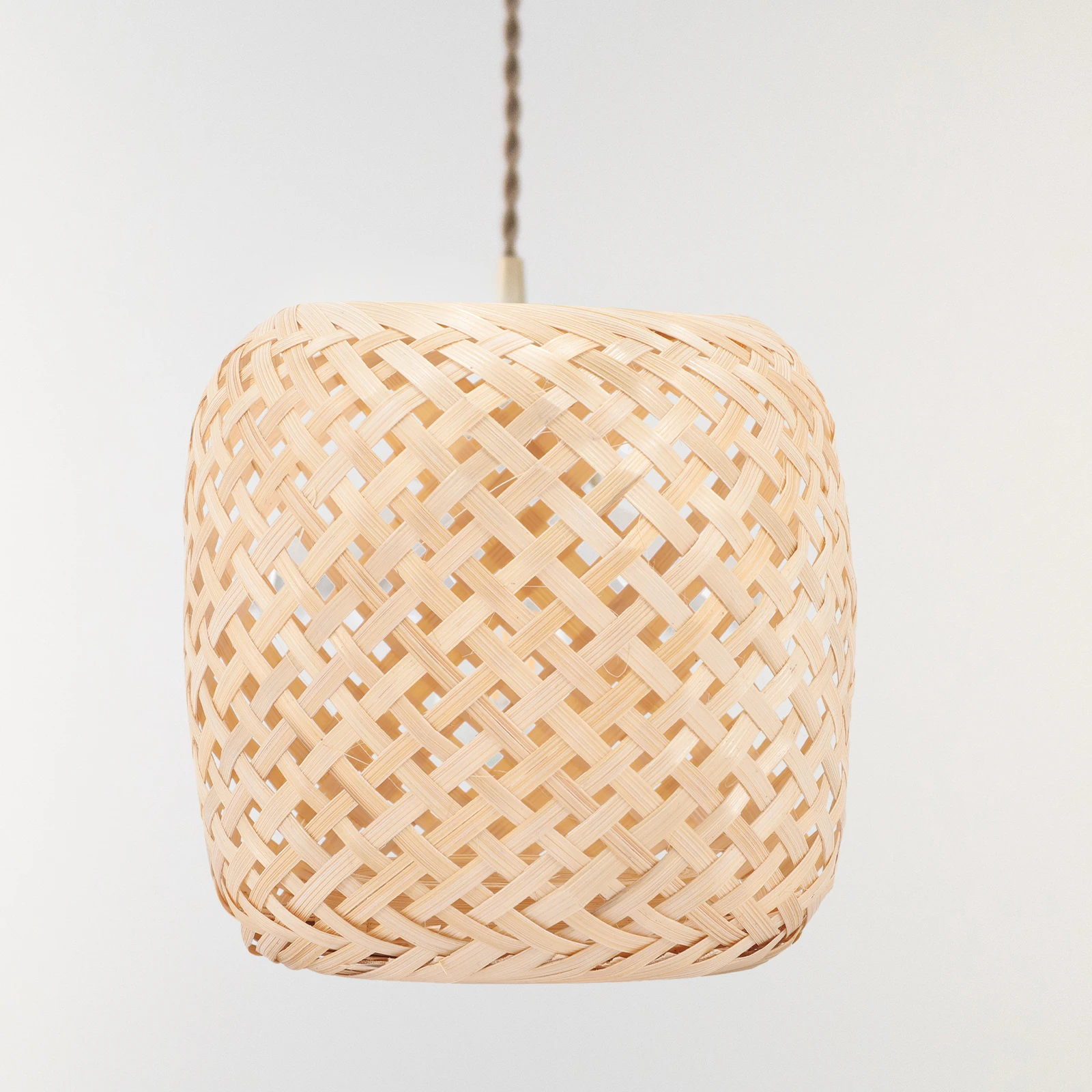Bamboo Lantern Light Shade H Woven Lampshade for Living Room Desk Hanging Pendant Cover Small Lamps Shade Table Lighting