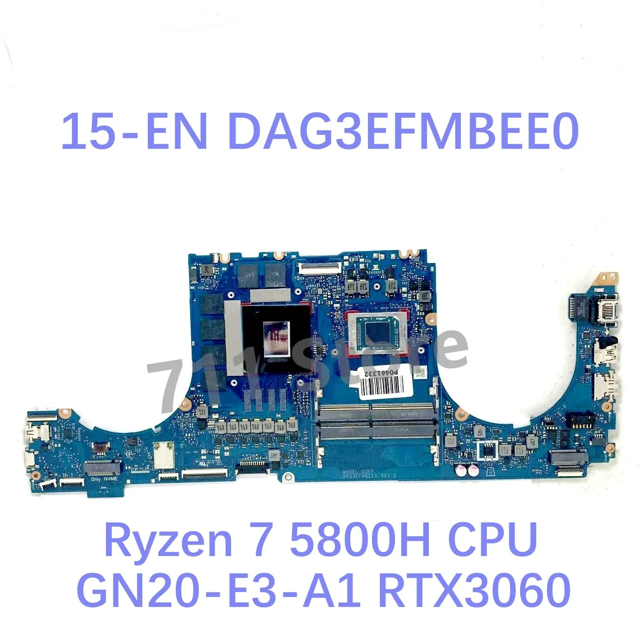 Imagem -03 - Placa-mãe do Portátil para hp Dag3efmbee0 M39503601 r5 5600h Cpu r7 5800h 15-en Gn20-e3-a1 Rtx3060 100 Completo Testado