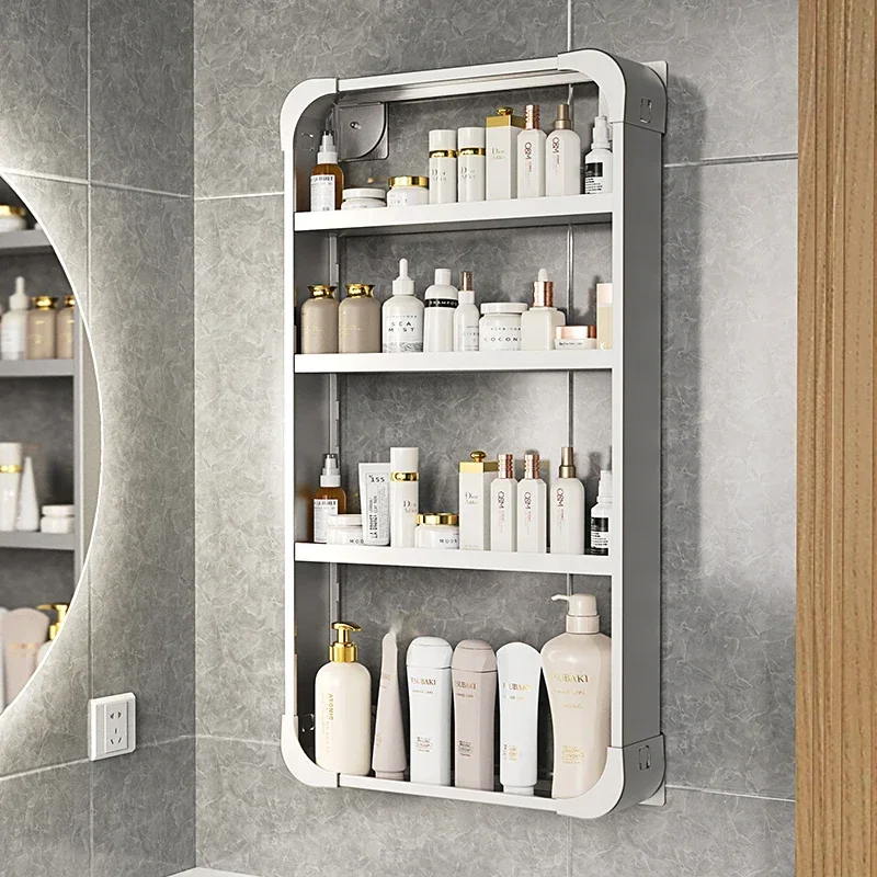 

Punch-Free Wall Mounted Storage Rack Bathroom Sink Storage Rack Bathroom Corner Rack