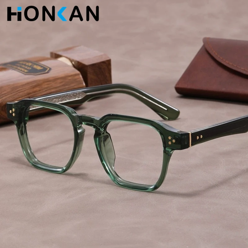 

Retro Square Anti Blue Light Glasses Computer Frame Optical Glasses Fashion Rivet Glasses Men Prescription Eyeglasses Women