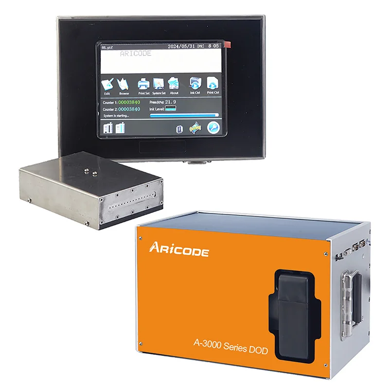 

Industrial Cij Marking Automatic Inkjet Dod Code Machine Batch Coder Expiry Date Thermal Printer for Packaging From Aricode