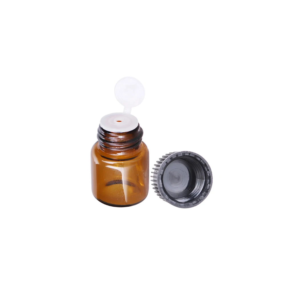 New 8pcs/pack 1 2 3 5ml tea color essential oil bottle aromatherapy bottle mini portable sample bottle glass bottle