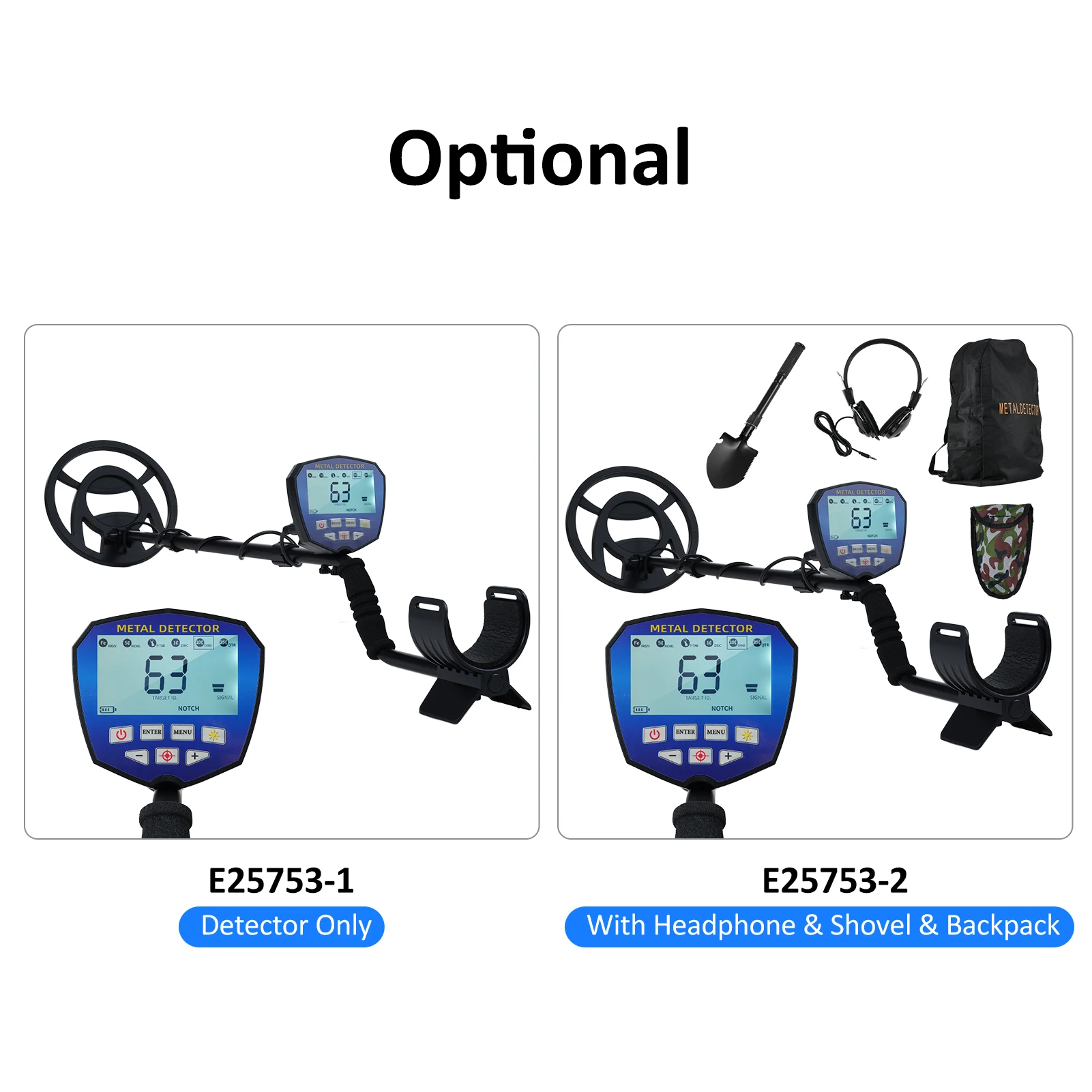Metal Detector for Adults Professional Gold and Silver Detector with LCD Display High Accuracy Waterproof Search Coil 3 Modes