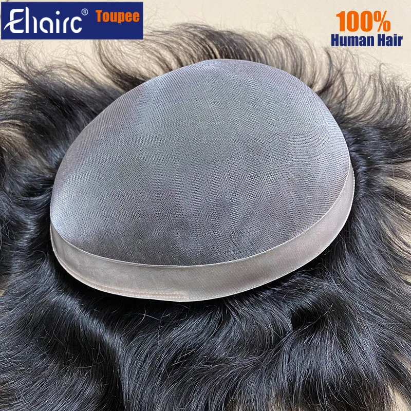 9*11 size Mono Men's Capillary Prothesis Mono Men's Wig Natural Hair Wigs for Men 6
