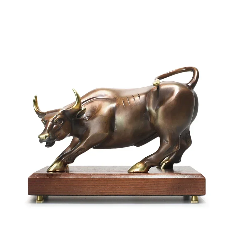 Bronze bull ornaments boss office desktop decorations