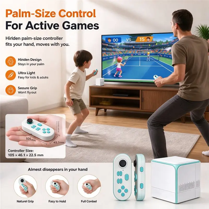 Multifunctional Motion X Sensing Game Console, Home Fitness Video Game Machine For Family,Plug & Play