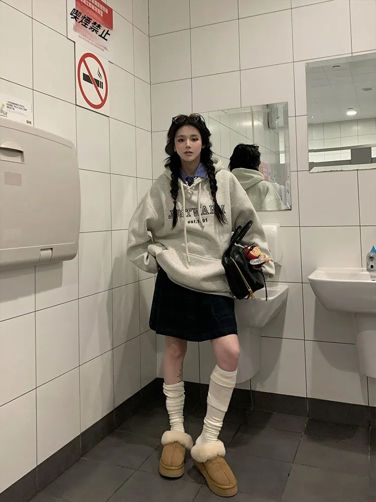 

Винтажная юбка-миди с рисунком Forlions i Deer College Sle, шерстяная юбка трапециевидной формы с высокой талией