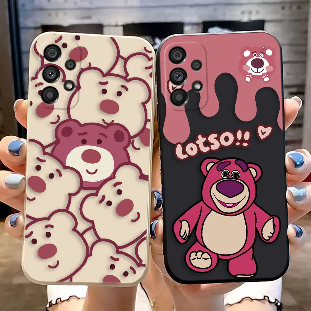 Cute Cartoon Toy Story 3 Lotso Cover Phone Case For Samsung Galaxy A03 A03S A04E A05S A10 A12 A13 A14 A20S NOTE 20 10 8 M33 Case