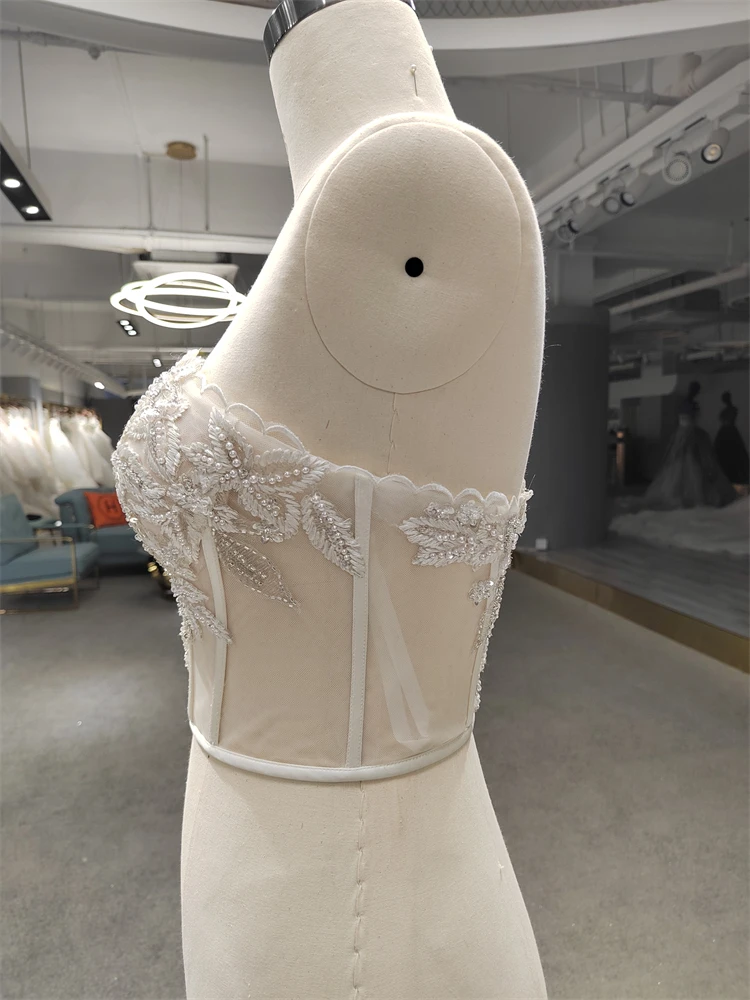 High Quality Bustier Corset For Bridal Women With Beading Lace