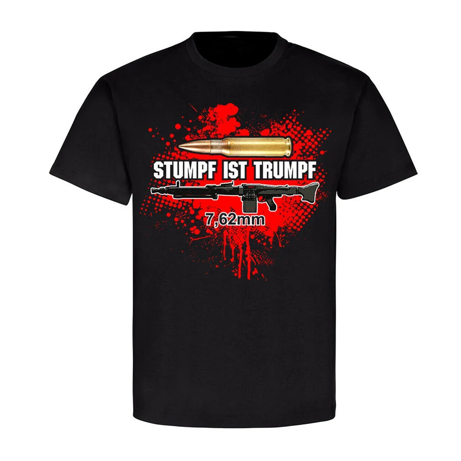 

Stumpf Ist Trumpf. Футболка Bundeswehr 7,62 мм Ammo MG3 Machine Gun, 100% хлопок, повседневная мужская футболка с круглым вырезом и коротким рукавом, размер S-3XL