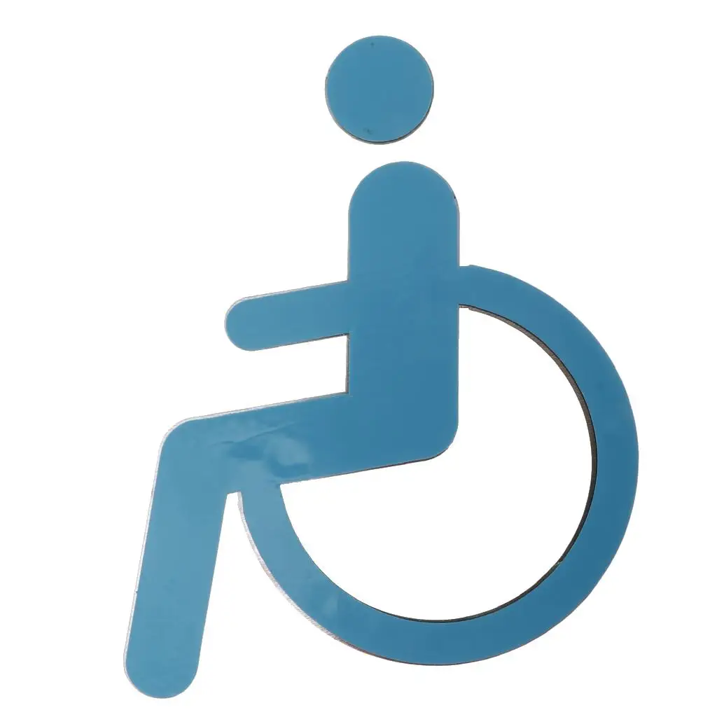 Disabled Sign Plaque Plastic Wall Hanging Sign Vintage Metal Art Style Customized Exterior Sign for Parking