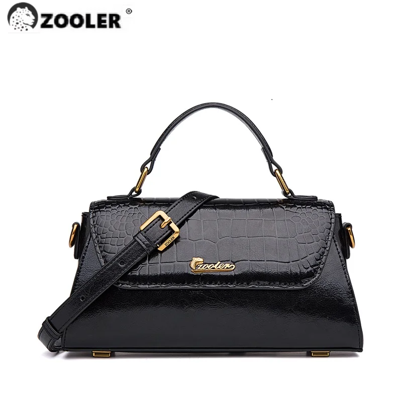 ZOOLER Original Genuine Leather Women's Shoulder Bags Fashion Real Cow Leather Handbags Ladies Tote Purses Clean Rice wg335