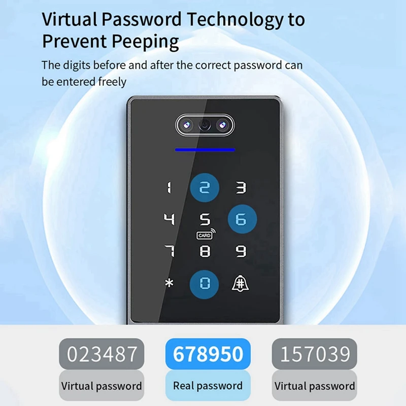 Bolo quente】 3x ttlock teclado de controle de acesso com reconhecimento facial autônomo à prova d'água controlador de acesso por impressão digital para fechadura de porta-b