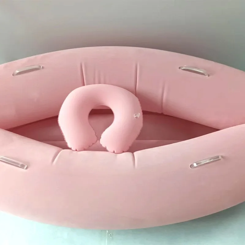 PVC inflatable pod lazy flocking sofa seat cushion