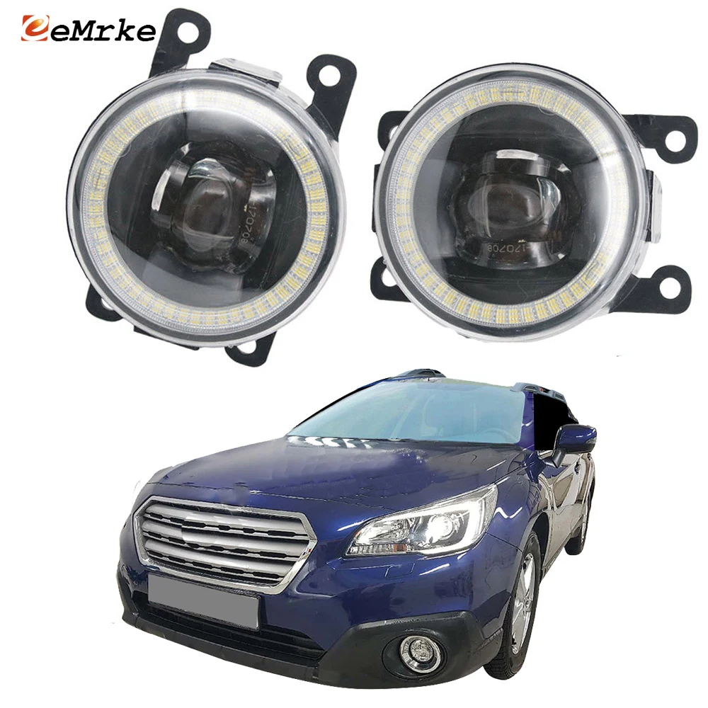 

LED Fog Lights for Subaru Outback 2.5 3.6 AWD 2.0 D AWD BS 2015-2020 Led Angel Eye Daytime Running Light w/ Lens Fog Lamp DRL