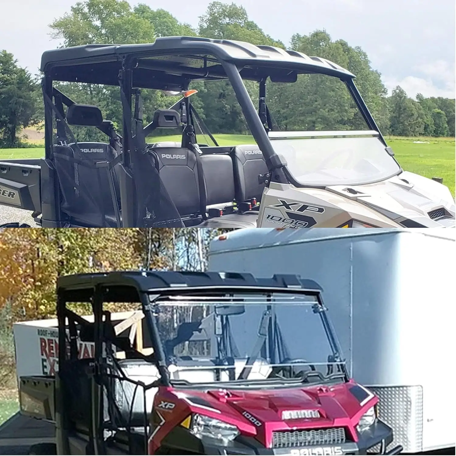 Plastic panel Roof Fits Polaris Ranger XP 570 Crew 2015-2016 XP 900 Crew 2014-2023 1000 Crew 2020-2023 and more