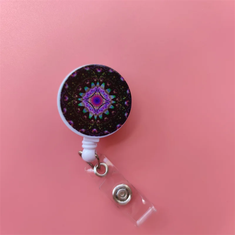 Mandala Ausziehbarer Kartenhalter mit Schnalle für Damen, Geschäfts-Ausweisklammer, Kartenhalter für Mädchen, Ärzte, Krankenschwestern, Ausweishalter – Detail 30