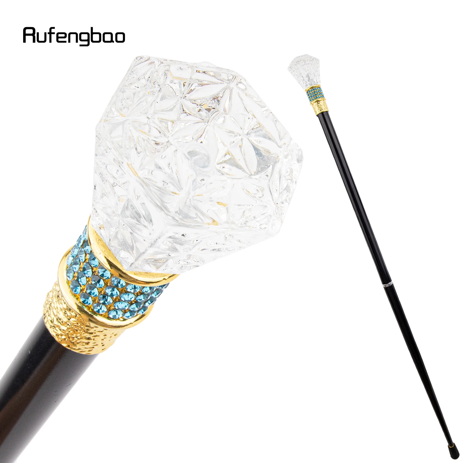 

Белые шестиугольные стеклянные золотисто-синие палочки феи из сплава для девочек, палочки принцессы, детская палочка ангела, косплей, свадьба, день рождения, 91 см