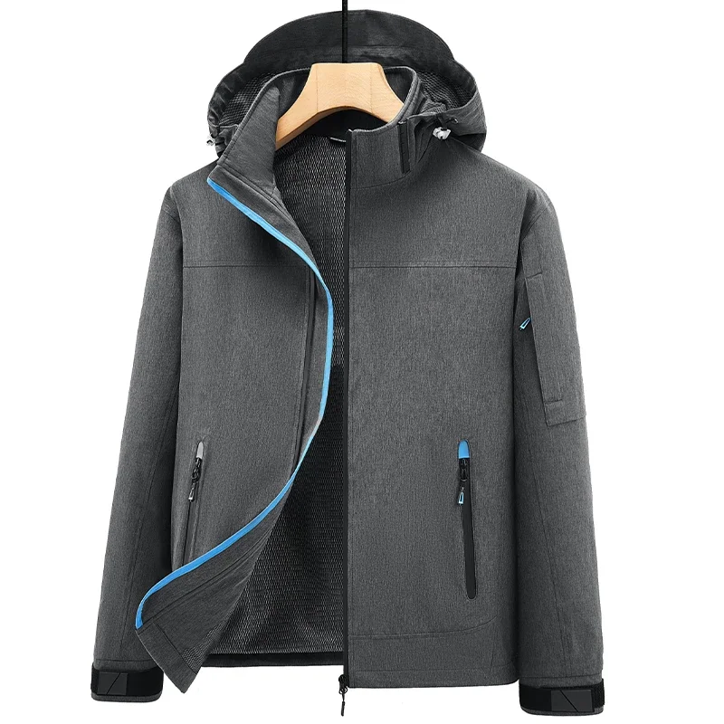 

Outdoor Hiking Camping Coat Men Spring Autumn Fashion Men's Youth Multi-Pocket Cargo Jacket Casual Loose Mountaineering Clothing