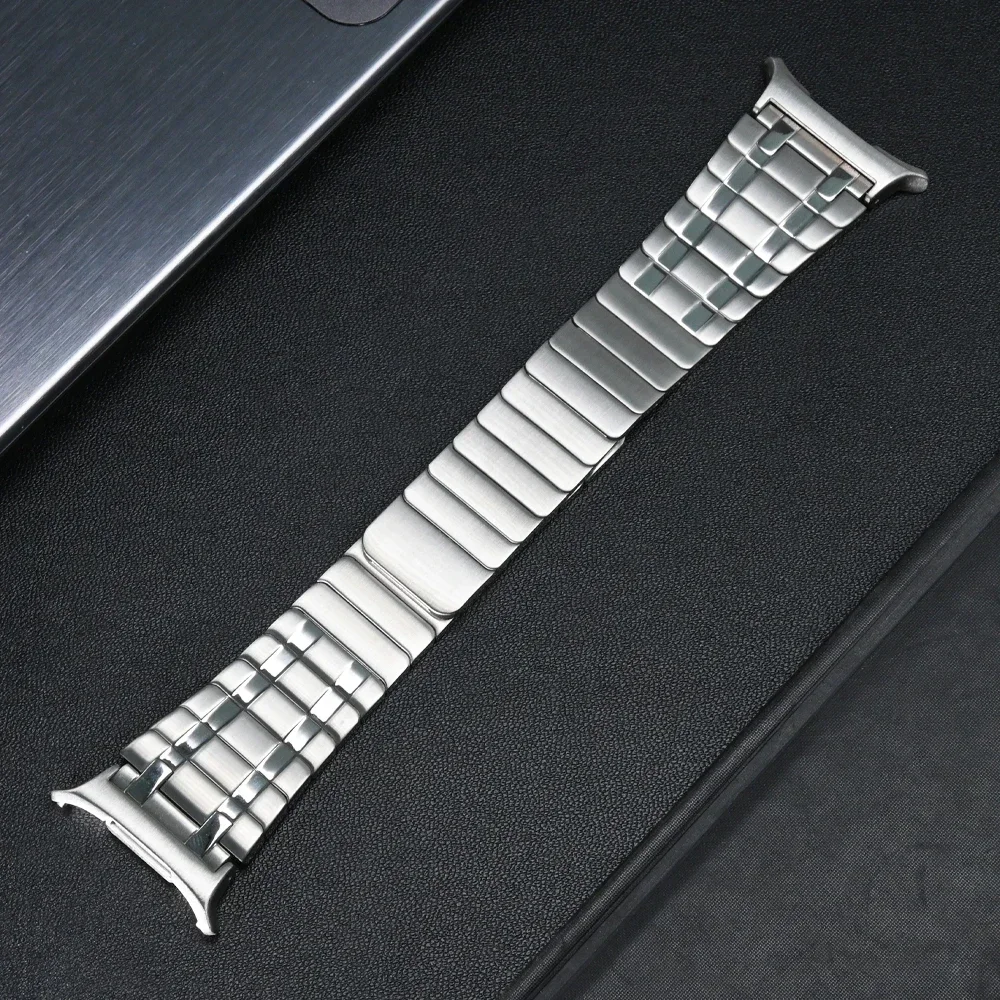 Cinturino magnetico in acciaio inossidabile per Samsung Galaxy Watch 7 Ultra 47mm Bracciale ad anello senza spazi vuoti Cinturino ULTRA 47MM con estremità curva