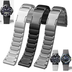 Quick Release Titanium Alloy watchband 23 For Casio PROTREK mountain PRW-60/61/50/70Y/30 Folding buckle watch strap men Bracelet