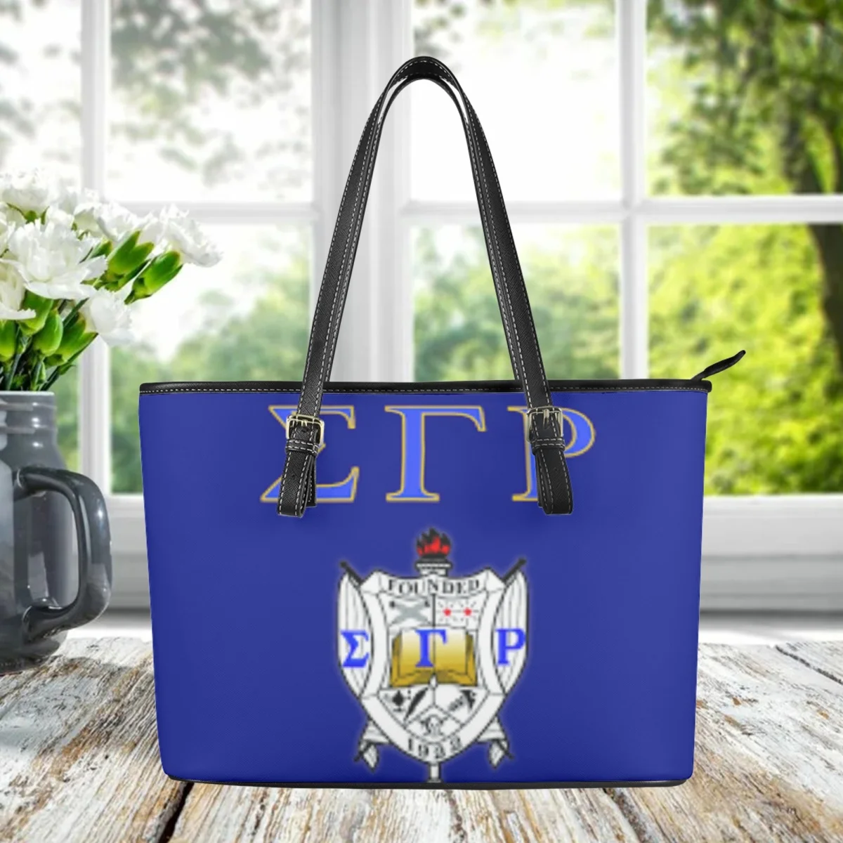 Sigma Gamma Rho Brand Design New Women Cross Body Bags Big Pu Leather High Quality Female Messenger Bags Totes Sorority Gift