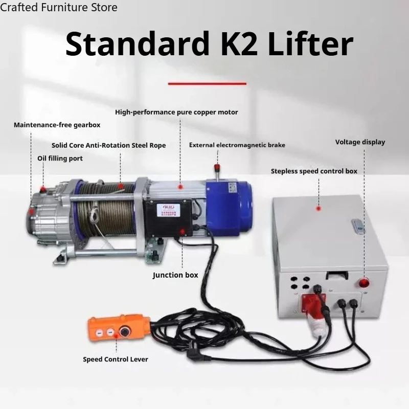 Small Electric Winch Lifting Hoisting Equipment Winch Installation Decoration Nice Commercial Machinery Cabrestante ZY60JYJ