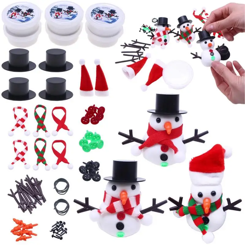 

13 Pcs Winter Play Clay Handmade Christmas Crafts Children's Snowman Craft Set Air Dry Clay Crafts Christmas Stocking Stuffers