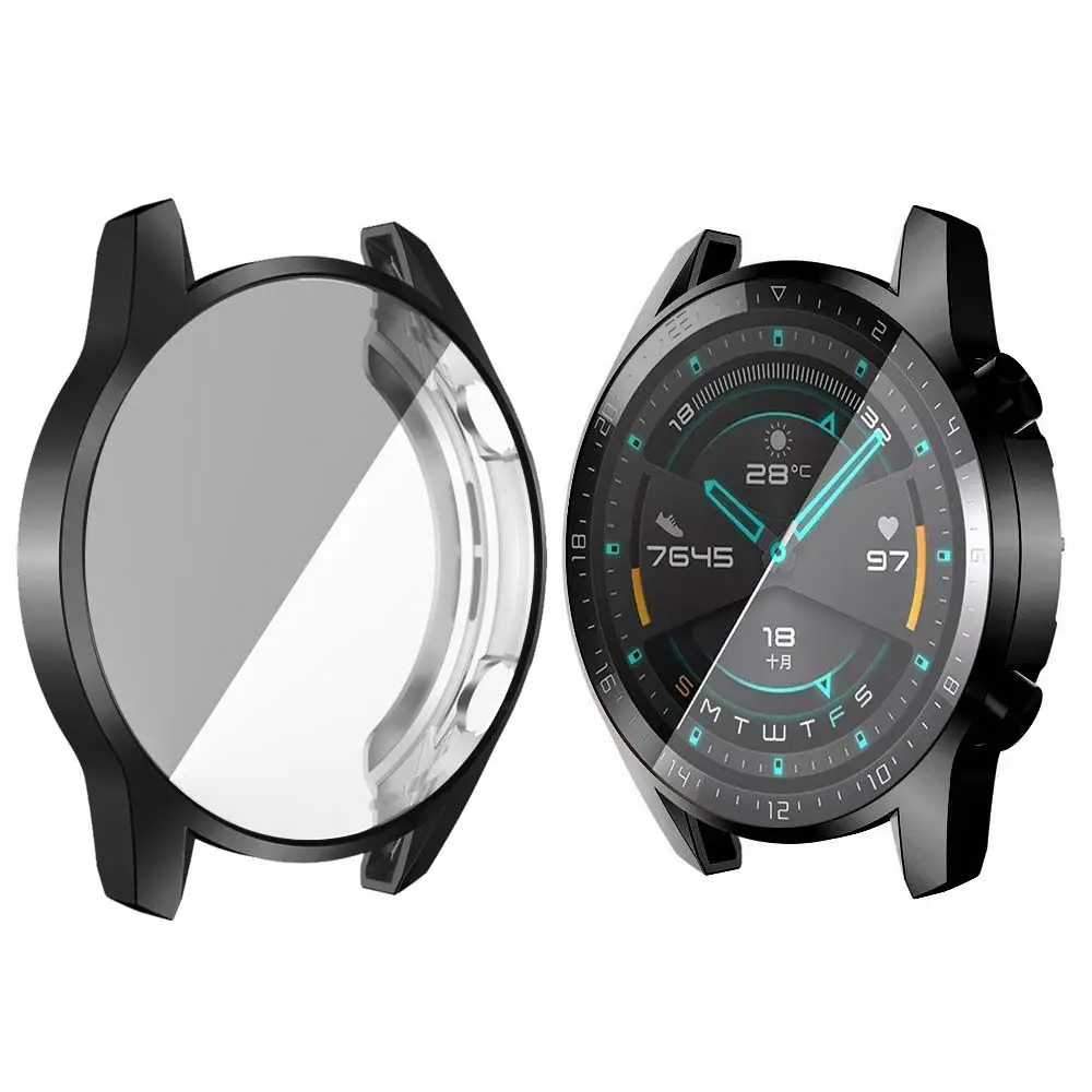 Clear TPU Case Transparent Shell Smart Watch Protector Full Protective Case Cover Watch Frame Cover For Huawei watch gt 2 Case
