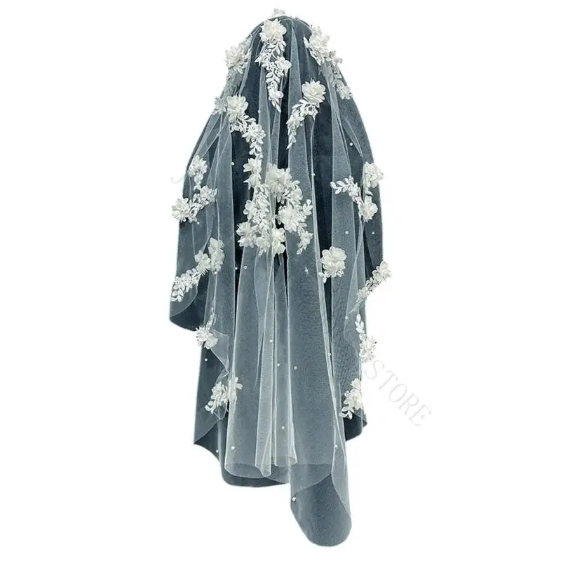 R7UF Wedding Veils Tulle Hair Drape with Easy for Photo Styling Use