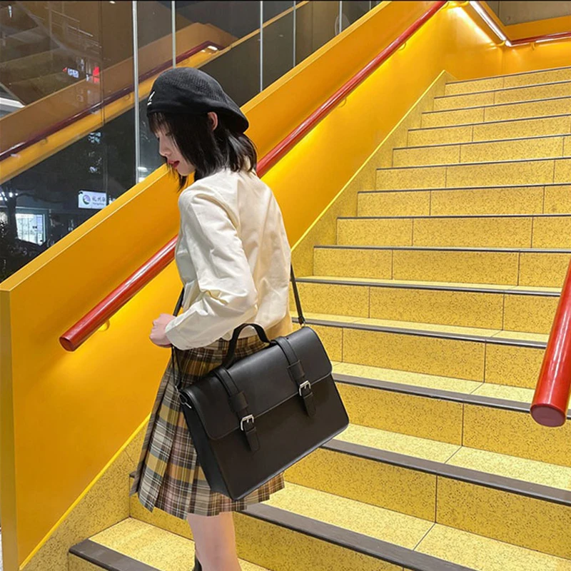 Japanese Style Large Handbags School Bags For Teenage Girls Tote Shoulder Bag JK Crossbody Bag