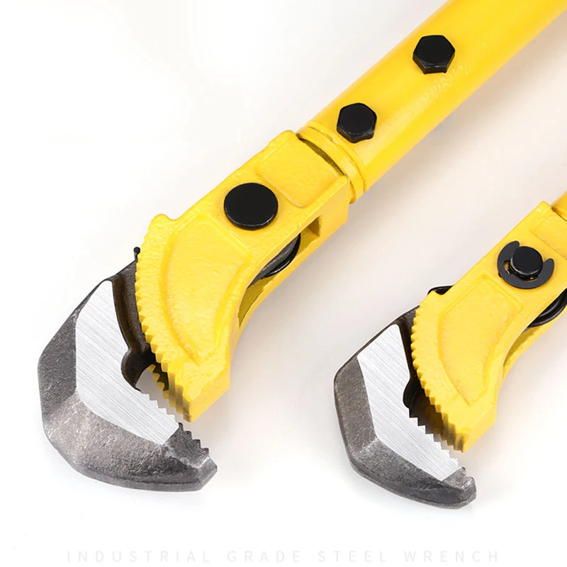 Llave de barra de refuerzo rápida, alicates de tubo universales de rosca recta, acero de alto carbono, Grado Industrial, llave de tubo duradera, herramienta de alto par