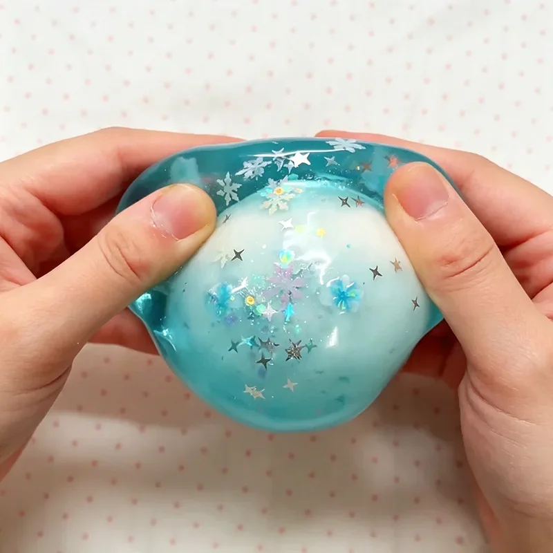 Schneeflocken-Knackwachsball - Knuspriger Quetschball, Crunchy Fidget Sensorisches Spielzeug für Erwachsene Weiches ASMR-Sensorikspielzeug – Detail 6