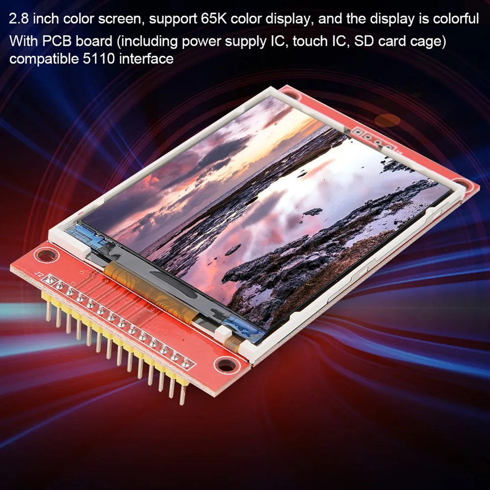 2.8 Inch LCD Display Module SPI Interface ILI9341 LCD Driver Board 240x320 5V/3.3V LCD TFT Display Module for STM32 Applications