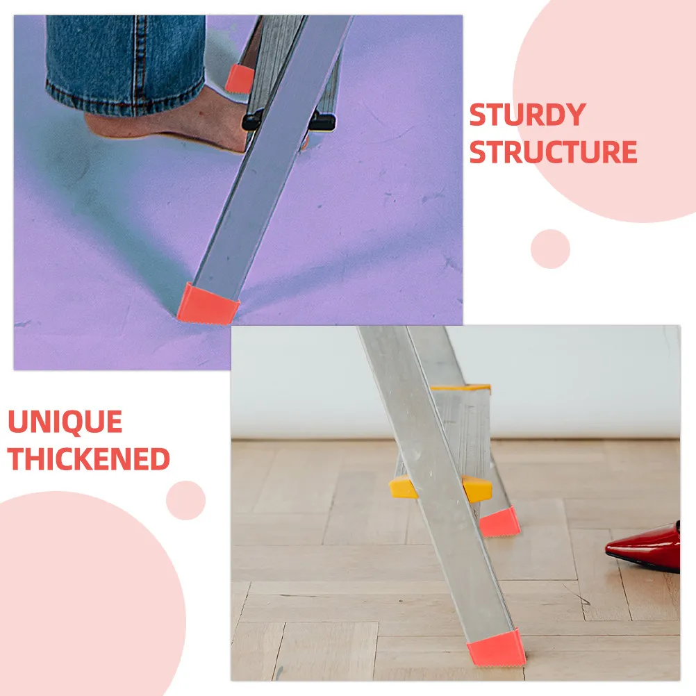 2Pcs Rubber Ladder Feet Covers Anti-Slip Protective Pads Folding Ladder Feet Protector Floor Scratch Prevention
