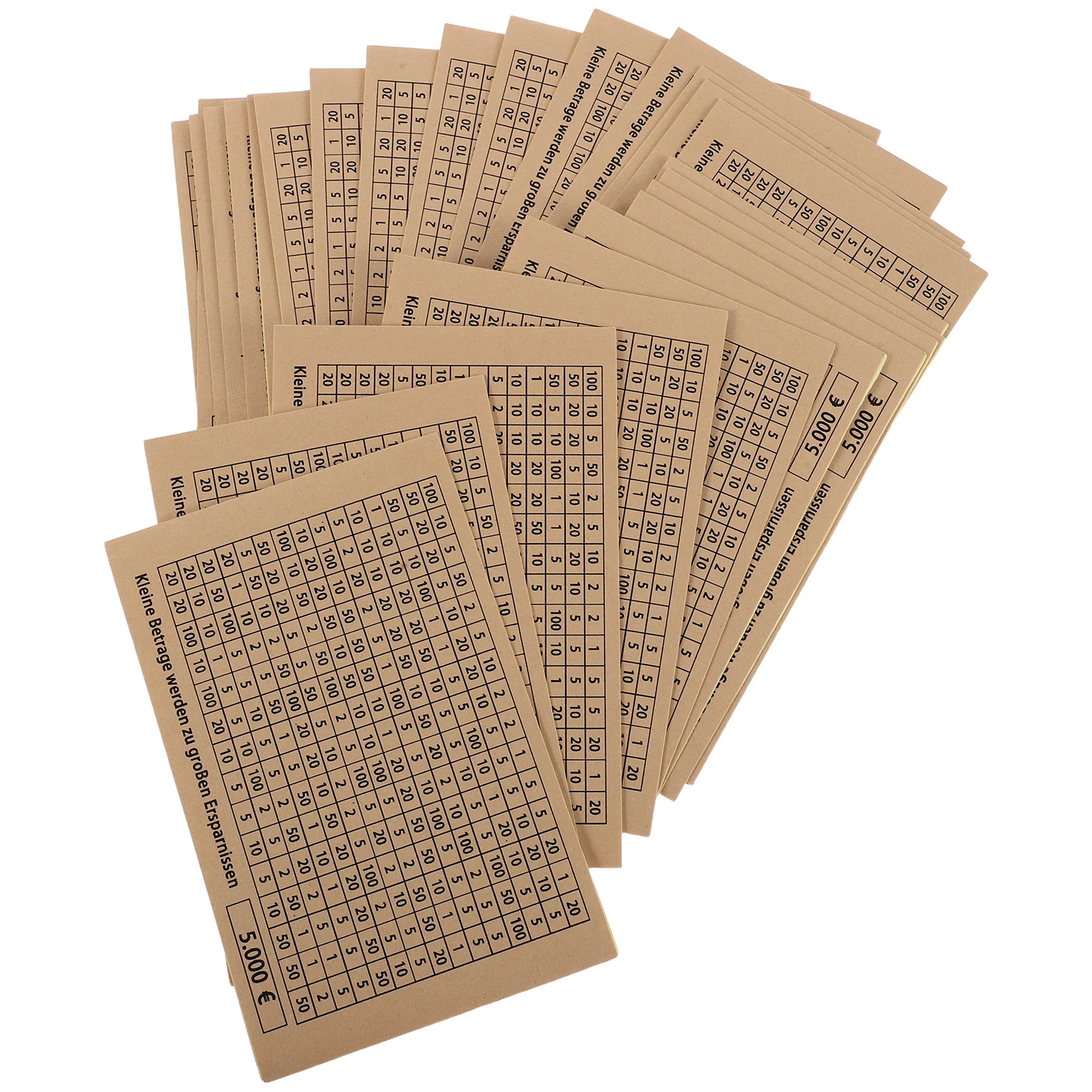 ボックスステッカー 5000ユーロ貯金チャレンジシート 貯金箱トラッカー 予算プランナーステッカー デジタル貯金テンプレート