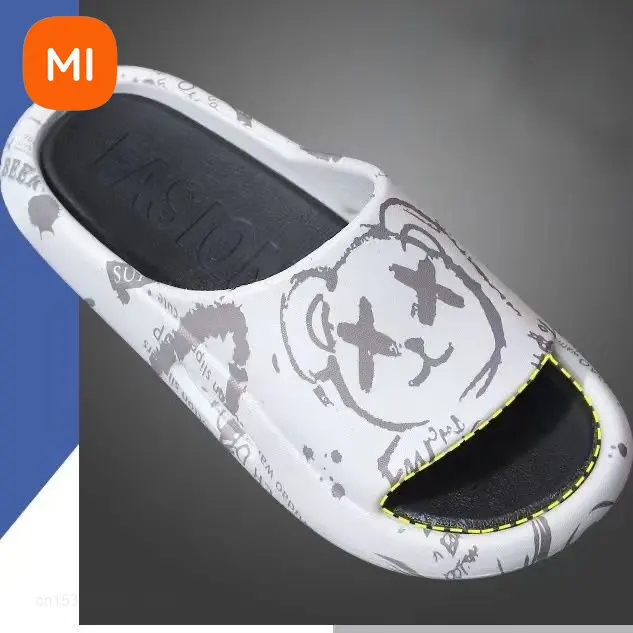 Xiaomi Summer Slippers For Men PVC Soft Comfortable Slippers Indoor Outdoor Wear Soft Thick Beach Couple Cartoon Sandals Shoes