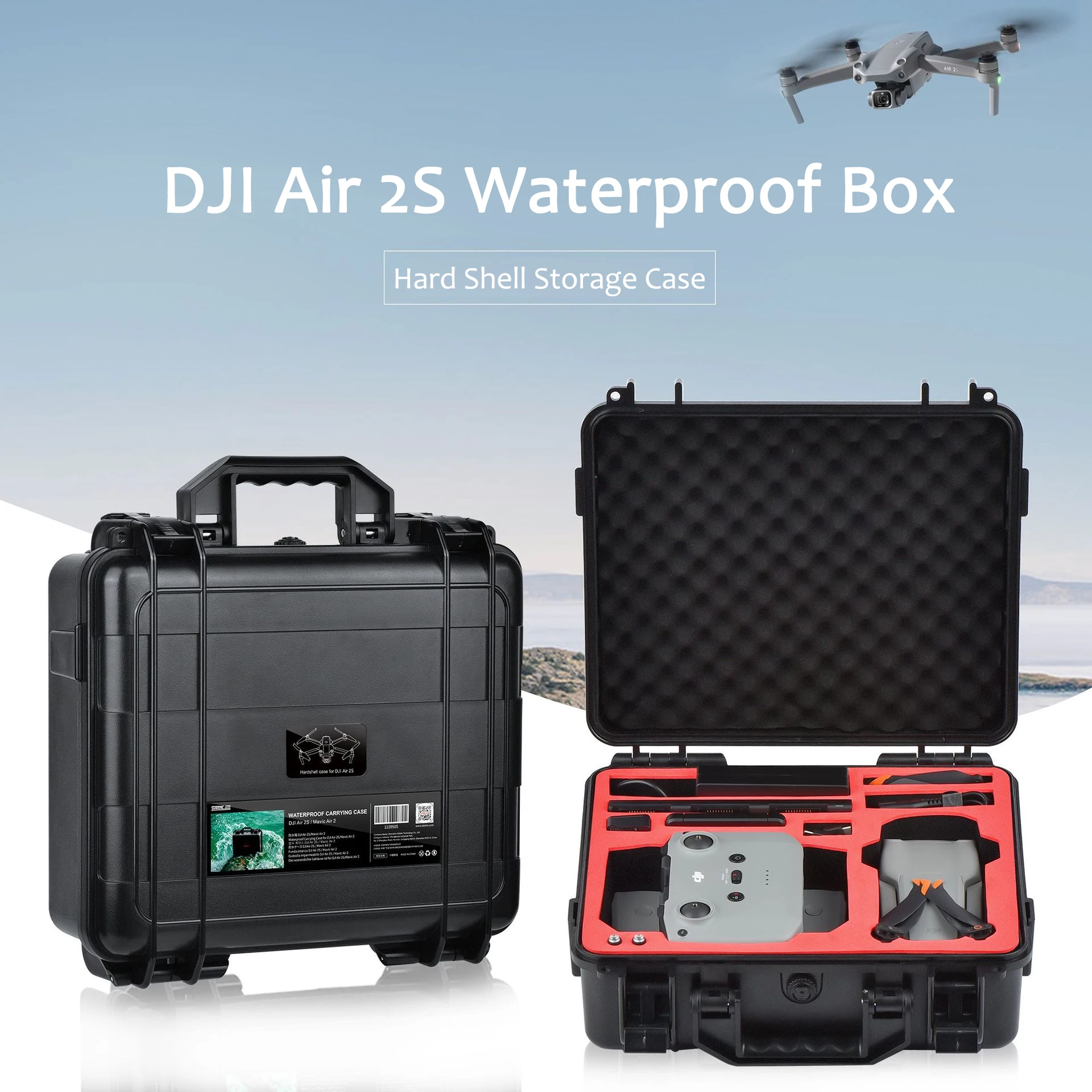 

STARTRC For DJI Air 2S Carrying Case Hard Waterproof Box Portable Storage Case Travel Suitcase for Mavic Air 2 Accessories