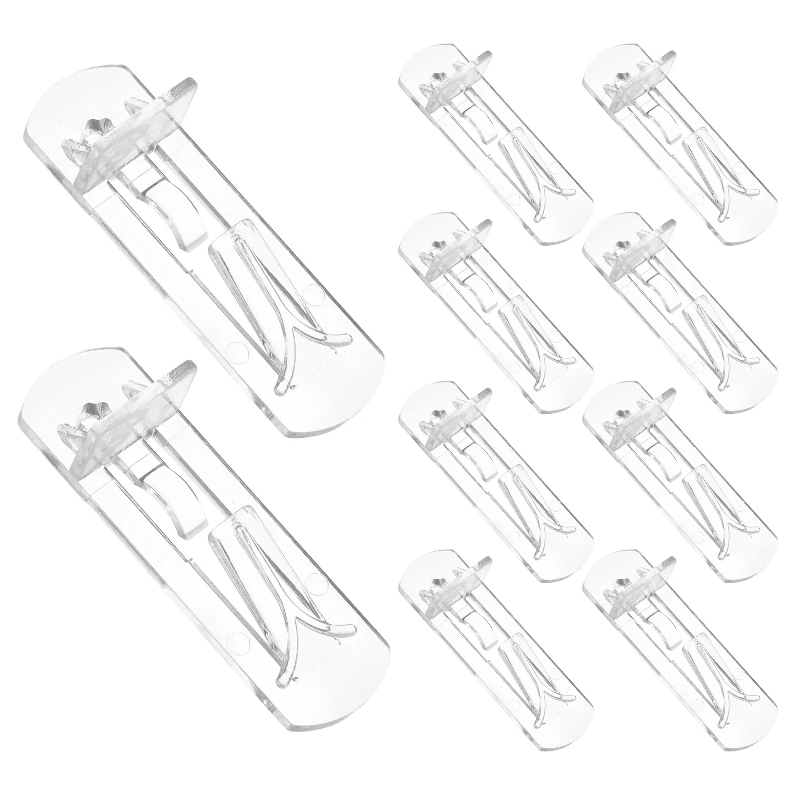 

10Pcs Plastic Shelf Pegs Transparent Cabinet Clips Adjustable Shelving Brackets Bookshelf Supports Locking Shelf Pins